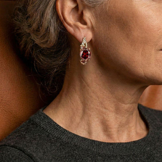 Boucles d'oreilles pendantes Crépuscule Cramoisi