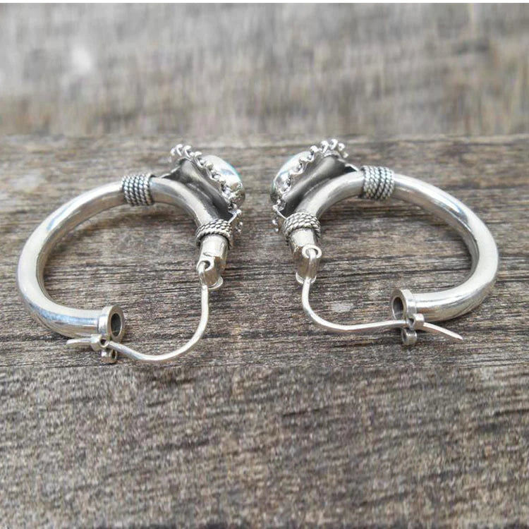 Chic™ | Boucles d'oreilles rétro turquoise