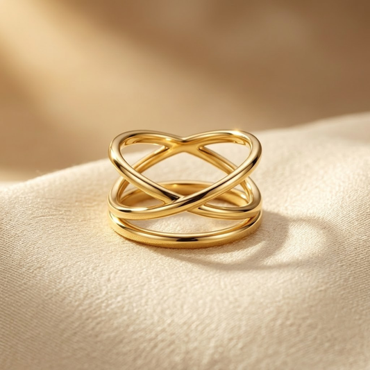 Bague enroulée minimaliste en or