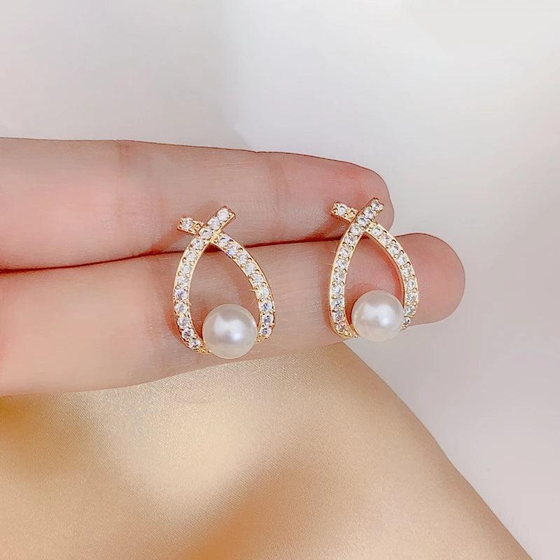 Boucles d'oreilles à perles pailletées