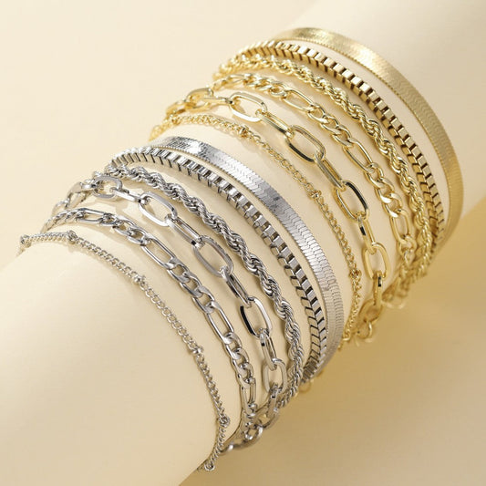 Ellis™ | Lot de bracelets en or