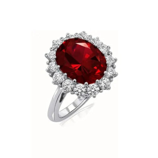 Bague au rubis Couronne Écarlate