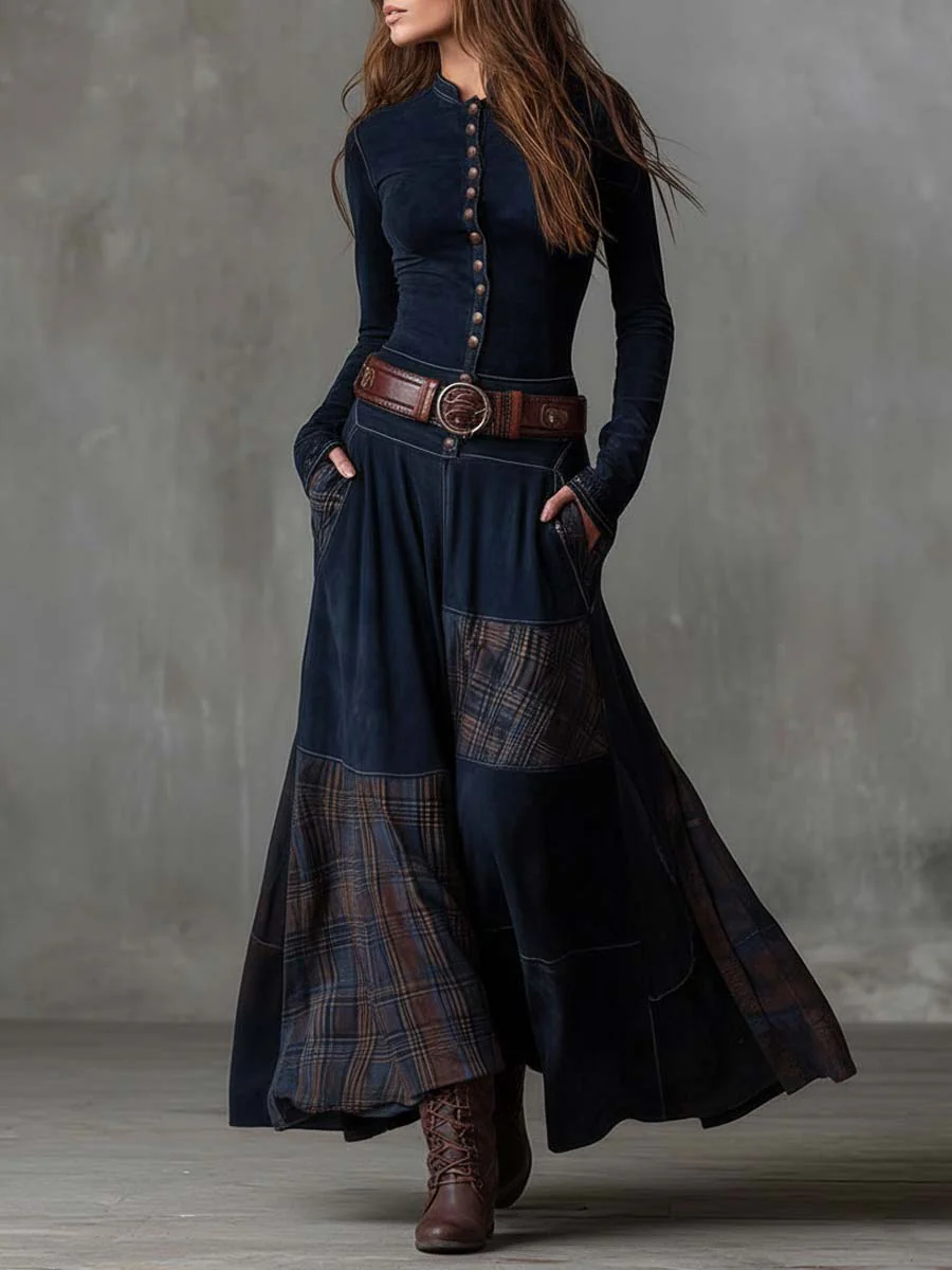 אליז | שמלת מקסי מזמש עם חגורה