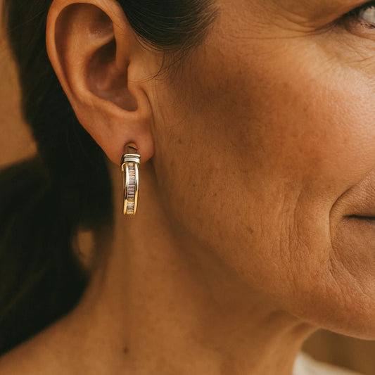 Boucles d'oreilles vintage en or et diamants