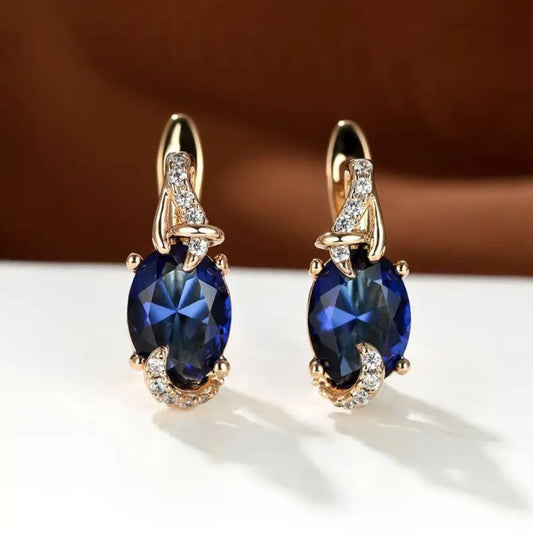 Boucles d'oreilles pendantes Minuit Royal