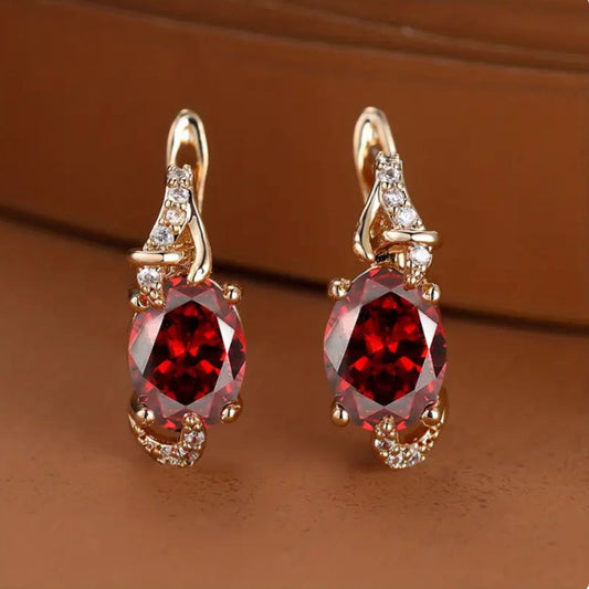 Boucles d'oreilles pendantes Crépuscule Cramoisi